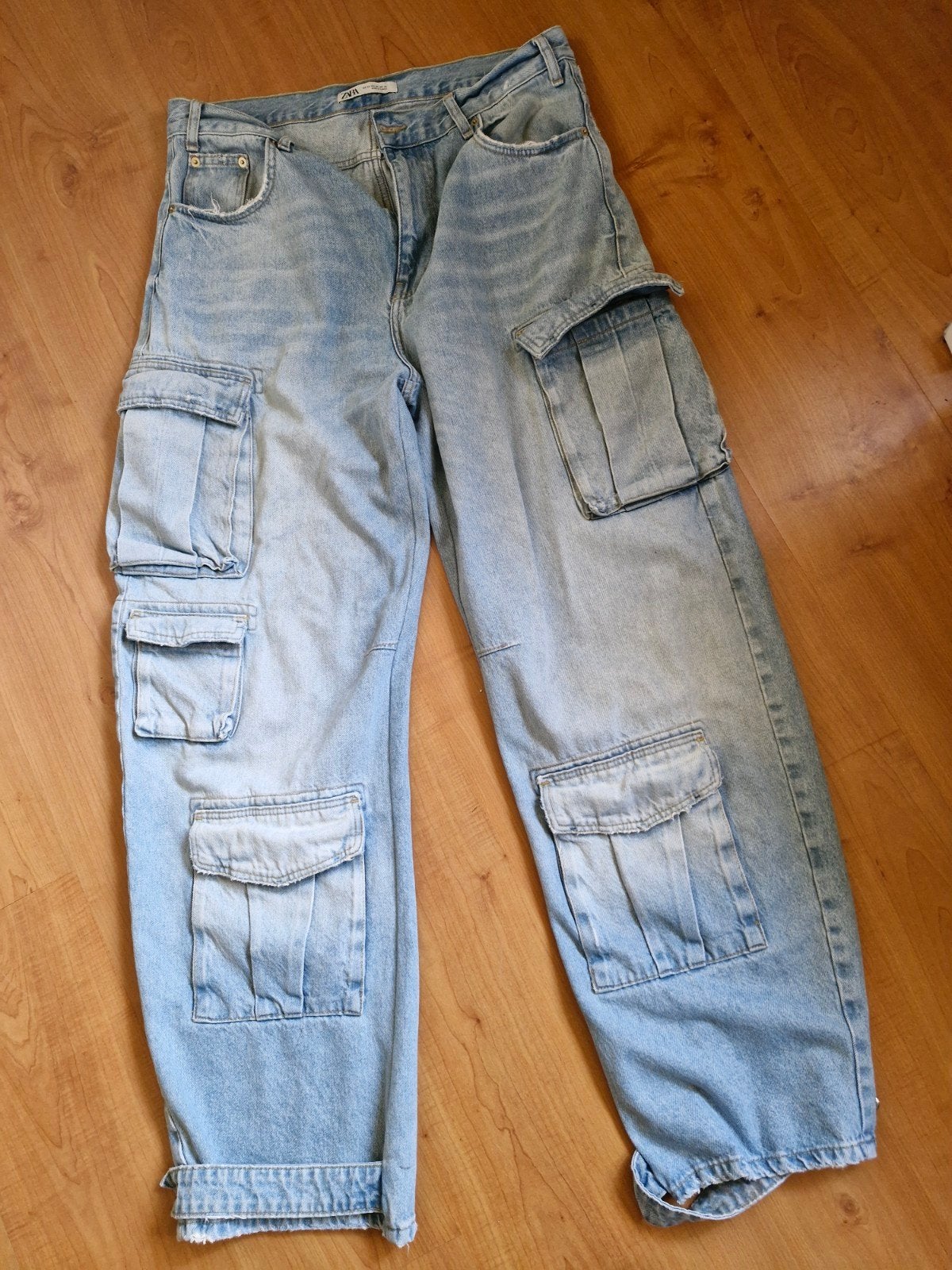 gave worker wijde jeans ZARA maat 44 xxl, Kleding | Dames, Ophalen of Verzenden, Zo goed als nieuw, Blauw, W33 - W36 (confectie 42/44)