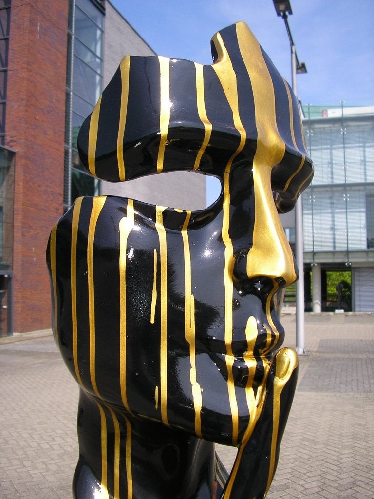 BEELD 64 CM !   SILENCIO POR FAVOR   OPHAAL/VERZENDEN, Antiek en Kunst, Kunst | Beelden en Houtsnijwerken, Ophalen