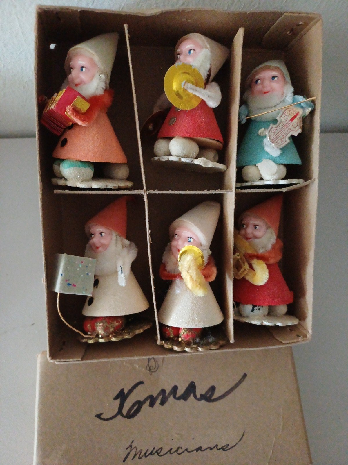 Oude kerst Japan dennenappel celluloid kabouter, Diversen, Kerst, Ophalen of Verzenden