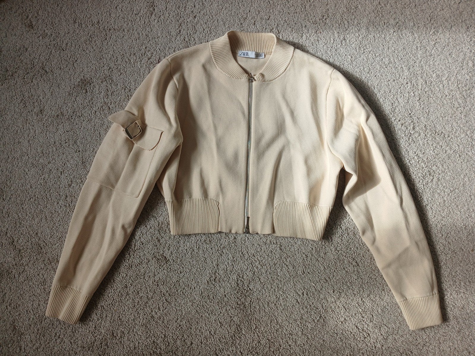 ZARA kort vest cremekleurig maat M, Maat 38/40 (M), Beige, Ophalen of Verzenden, Zo goed als nieuw
