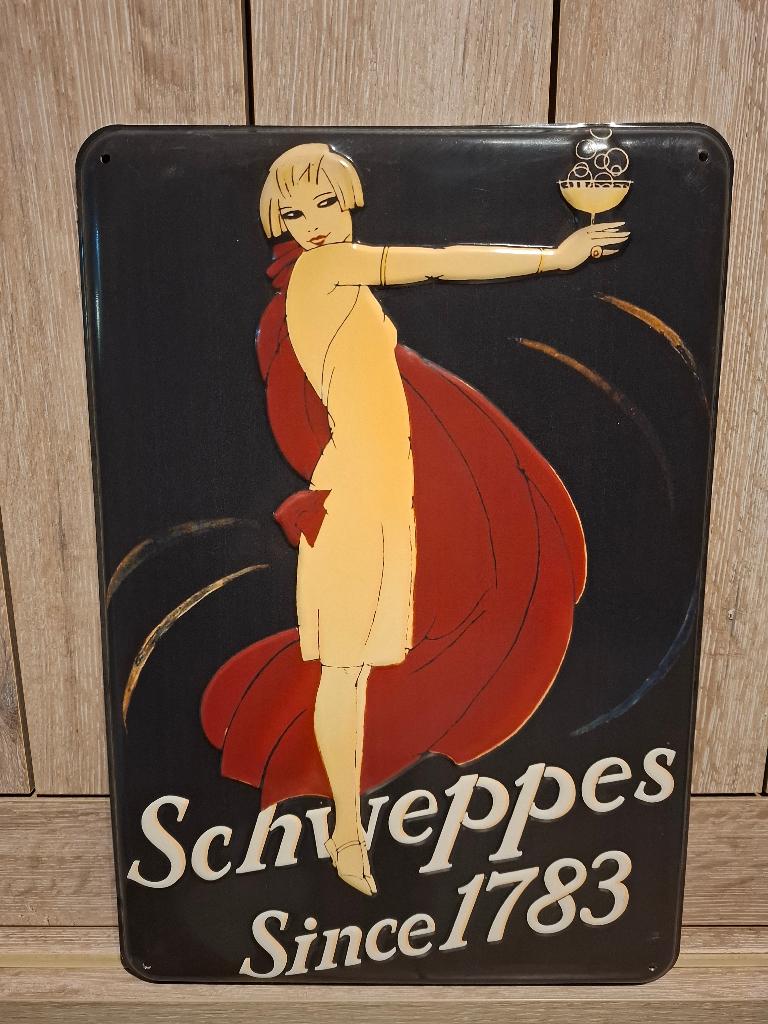 Reclamebord Schweppes, Ophalen of Verzenden, Nieuw, Reclamebord
