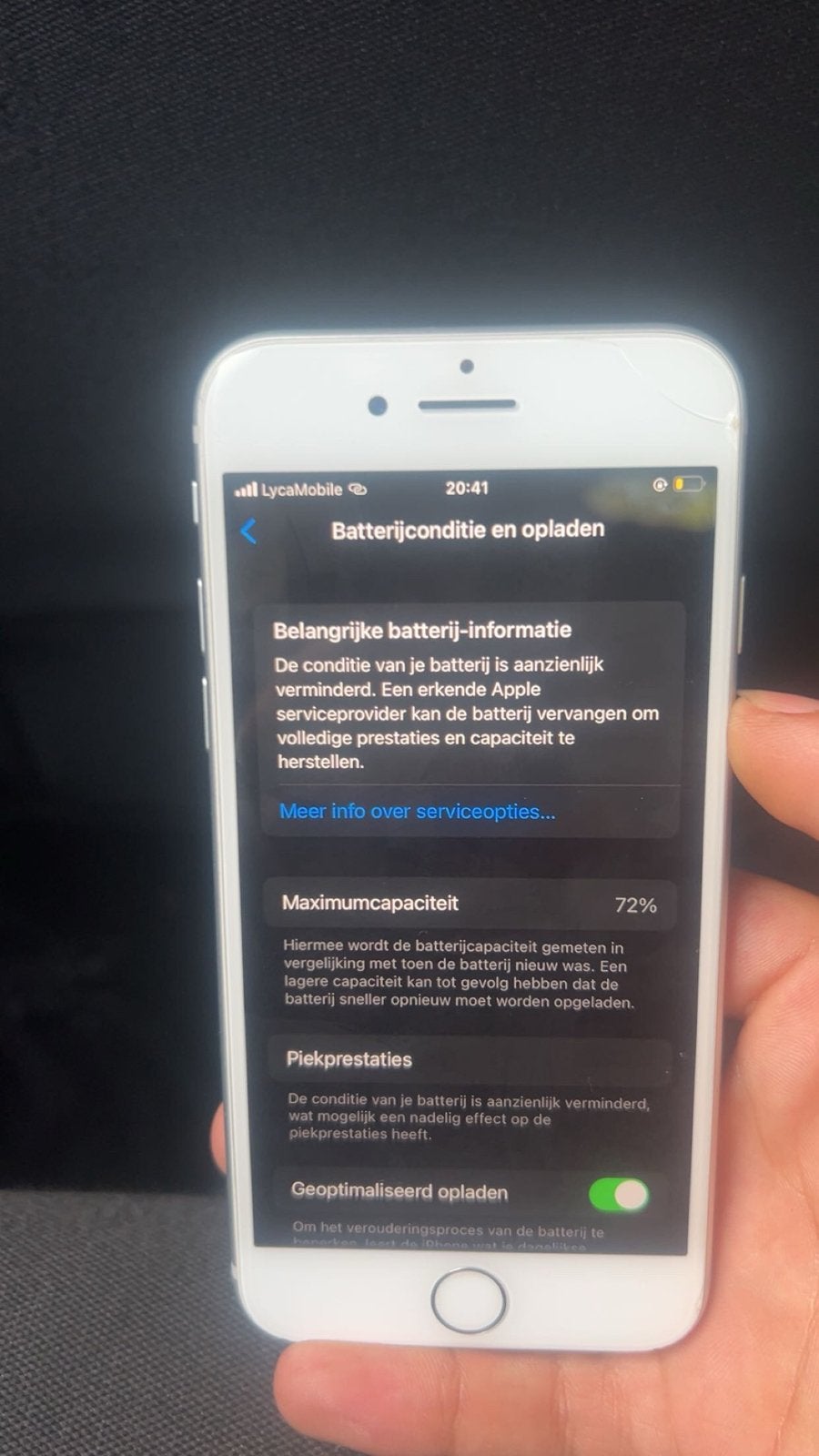 iPhone 8 Wit - 64 GB - Batterij 72%, Telecommunicatie, Mobiele telefoons | Apple iPhone, Ophalen, Gebruikt, Wit, 64 GB
