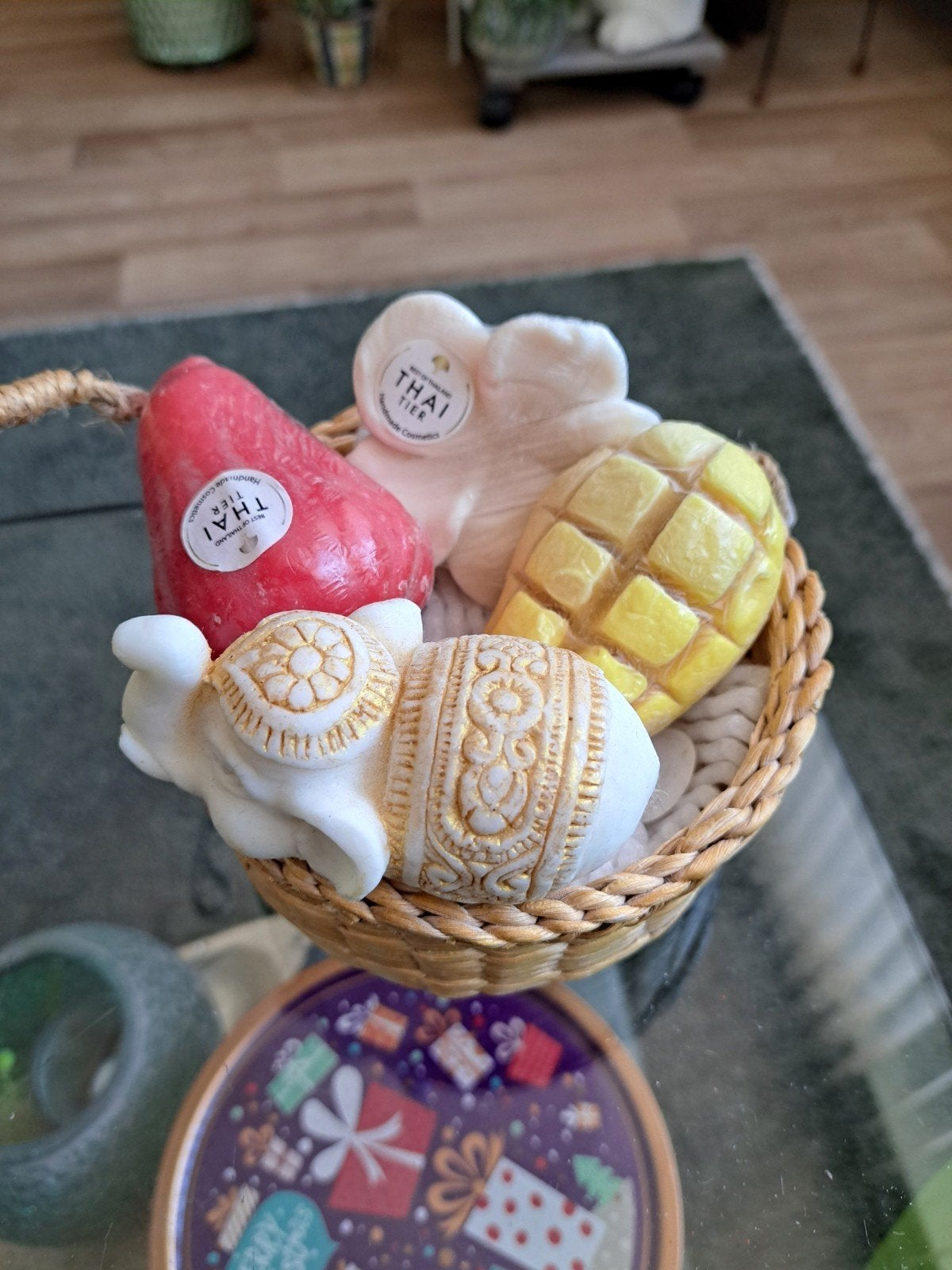 Mand met zeepjes/diversen uit Thailand, Ophalen of Verzenden