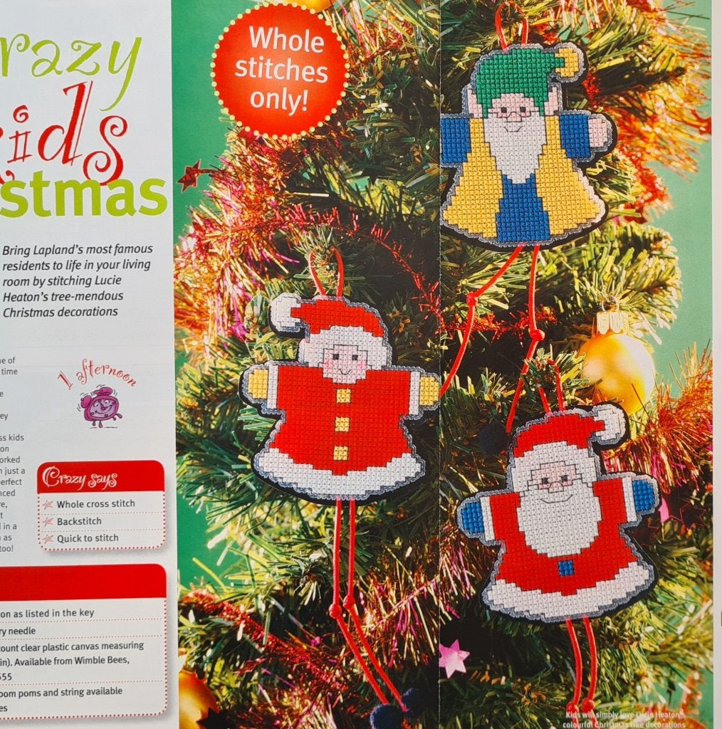 Crazy Kids Christmas 3 Kerst borduurpatronen, Ophalen, Nieuw, Handborduren, Patroon
