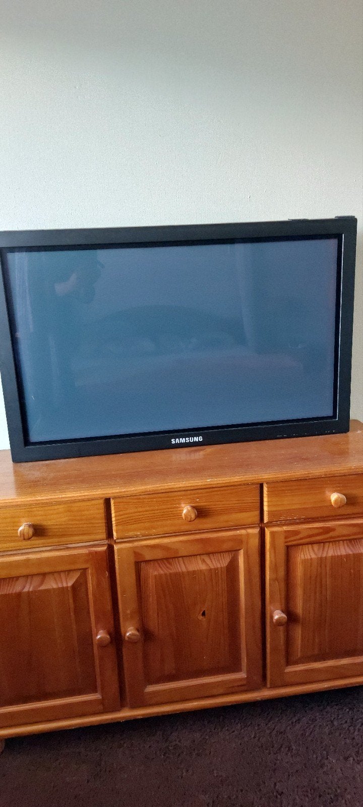 Grote Samsung platte tv 45 inch - gratis af te halen, Gebruikt, LCD, Ophalen of Verzenden, Samsung