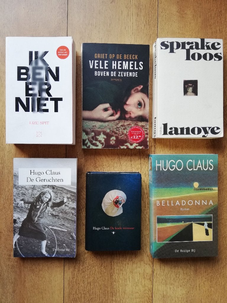 Belgische / Vlaamse schrijvers verschillende generaties, Griet op de Beeck; Lize Spit; Hugo Claus; Tom Lanoye, Ophalen of Verzenden
