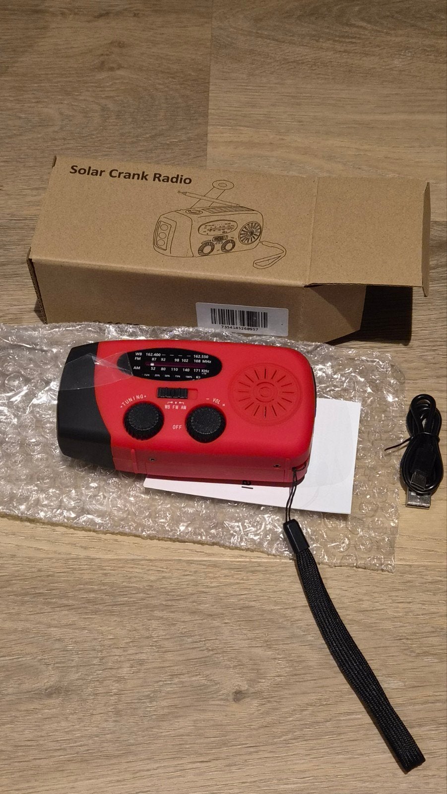 Noodradio met zonne-energie, Ophalen of Verzenden, Nieuw, Radio