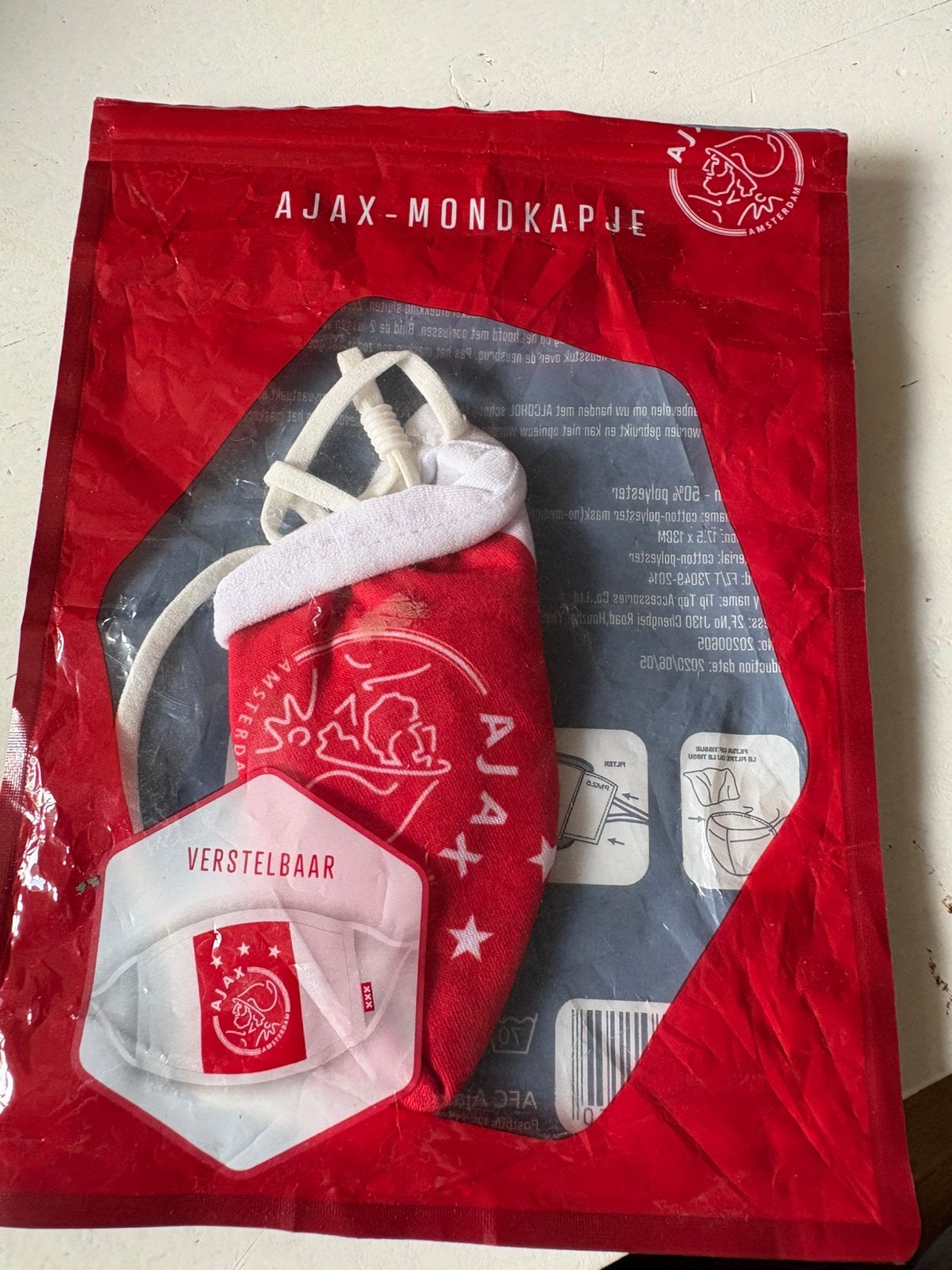 Ajax mond kapje, Verzamelen, Sportartikelen en Voetbal, Ophalen, Zo goed als nieuw, Ajax, Overige typen