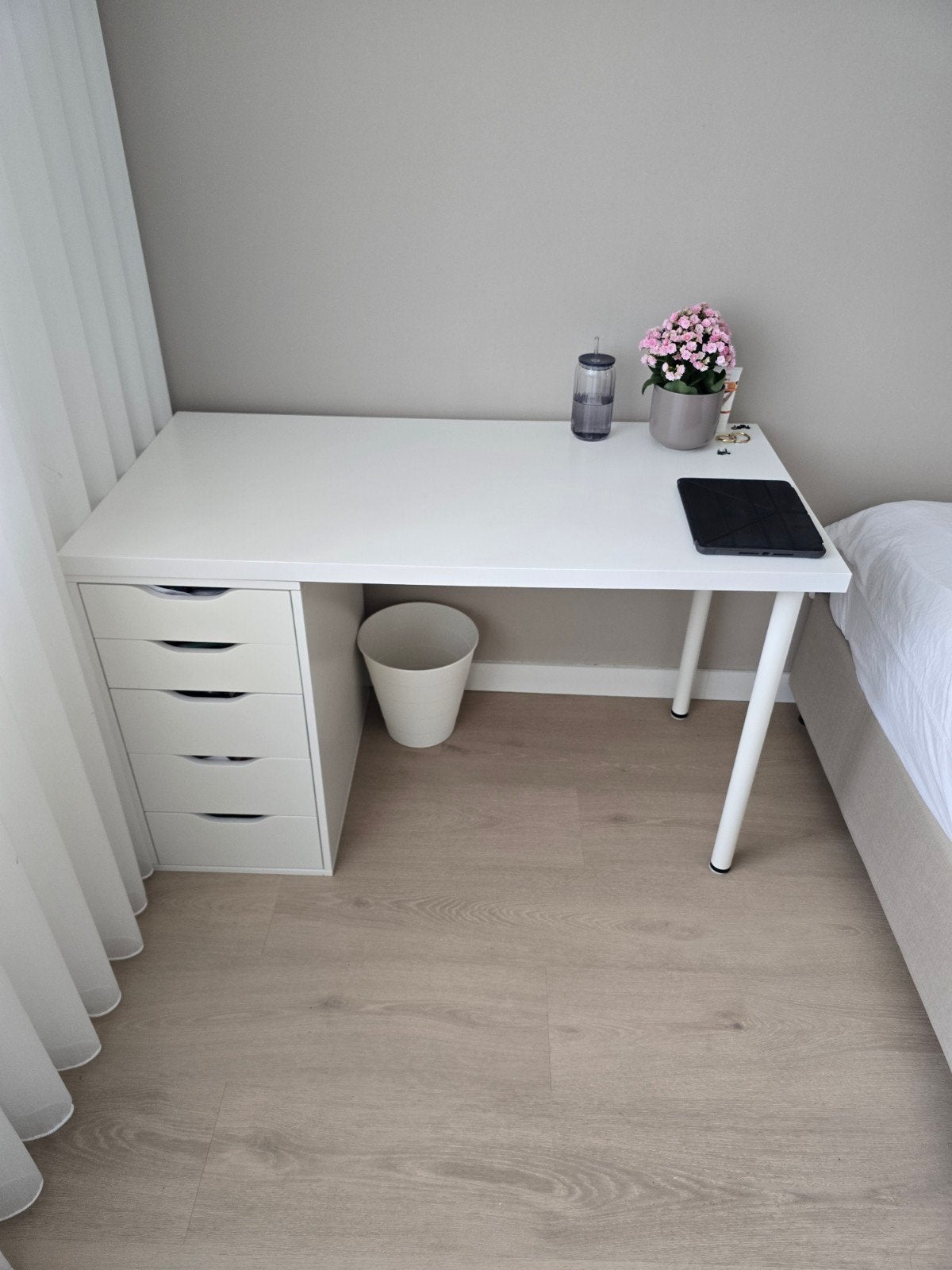 ❗❗❗ Ikea Lagkapten / Alex Bureau Wit 120x60cm ❗❗❗, Ophalen, 120 cm, Schoolbureau, Zo goed als nieuw