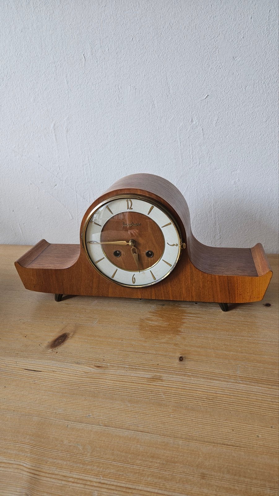 Vintage Junghans tafelklok - Houten mantelklok, Ophalen