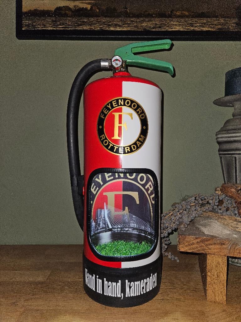 Feijenoord decoratieve brandblusser lamp, mancave, Ophalen of Verzenden, Nieuw, Minder dan 50 cm