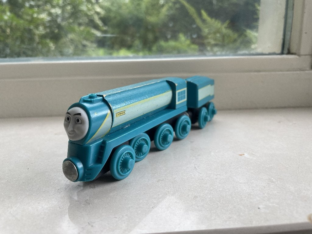 Thomas de Trein Connor met wagentje (hout) - 2024, Ophalen of Verzenden, Gebruikt