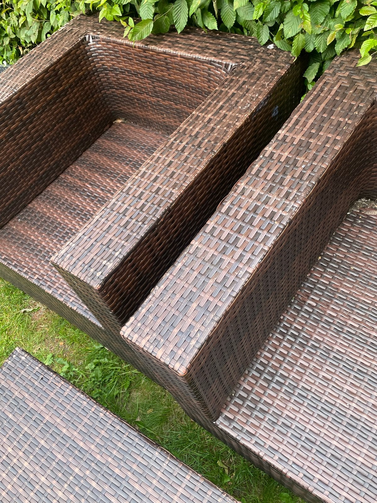 Wicker Loungeset - Modulair en Comfortabel, Ophalen, 5 zitplaatsen, Gebruikt, Loungeset