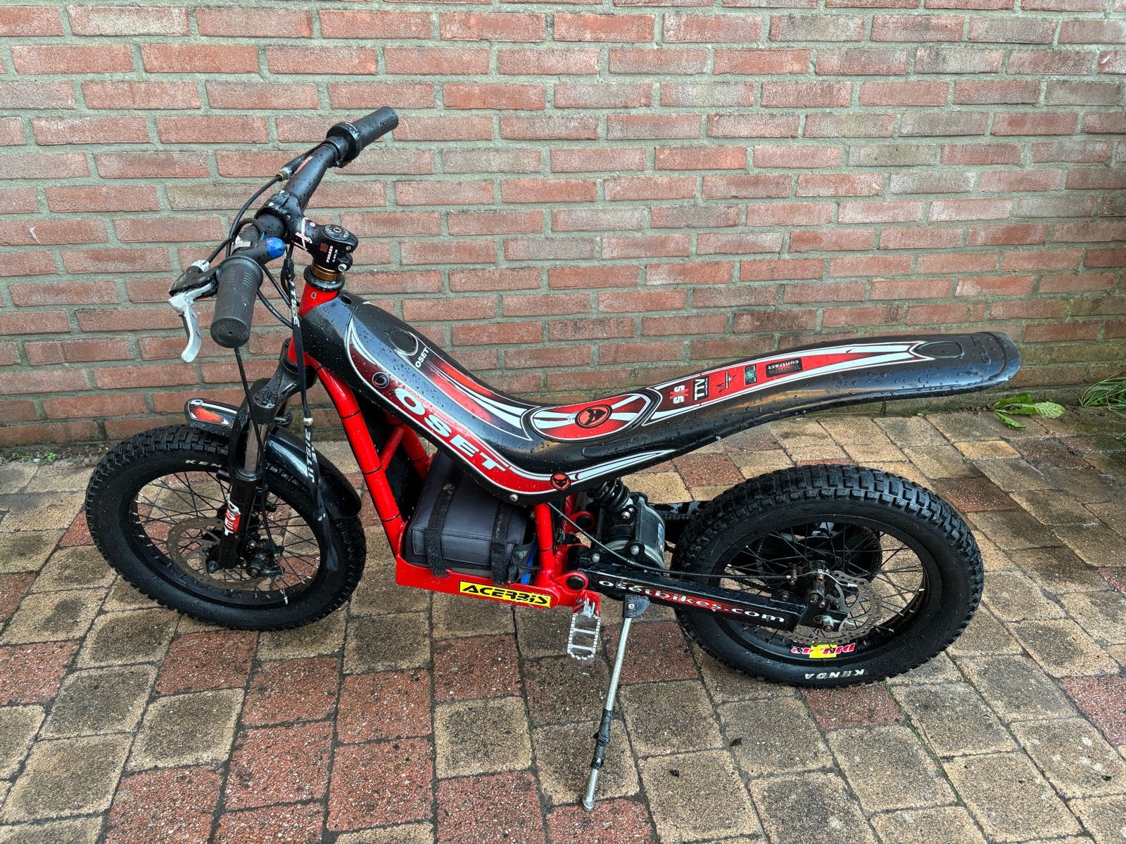 Oset 16 inch trialmotor - Elektrische kindermotor, Ophalen, Staal, Schijfrem, Voetsteunen