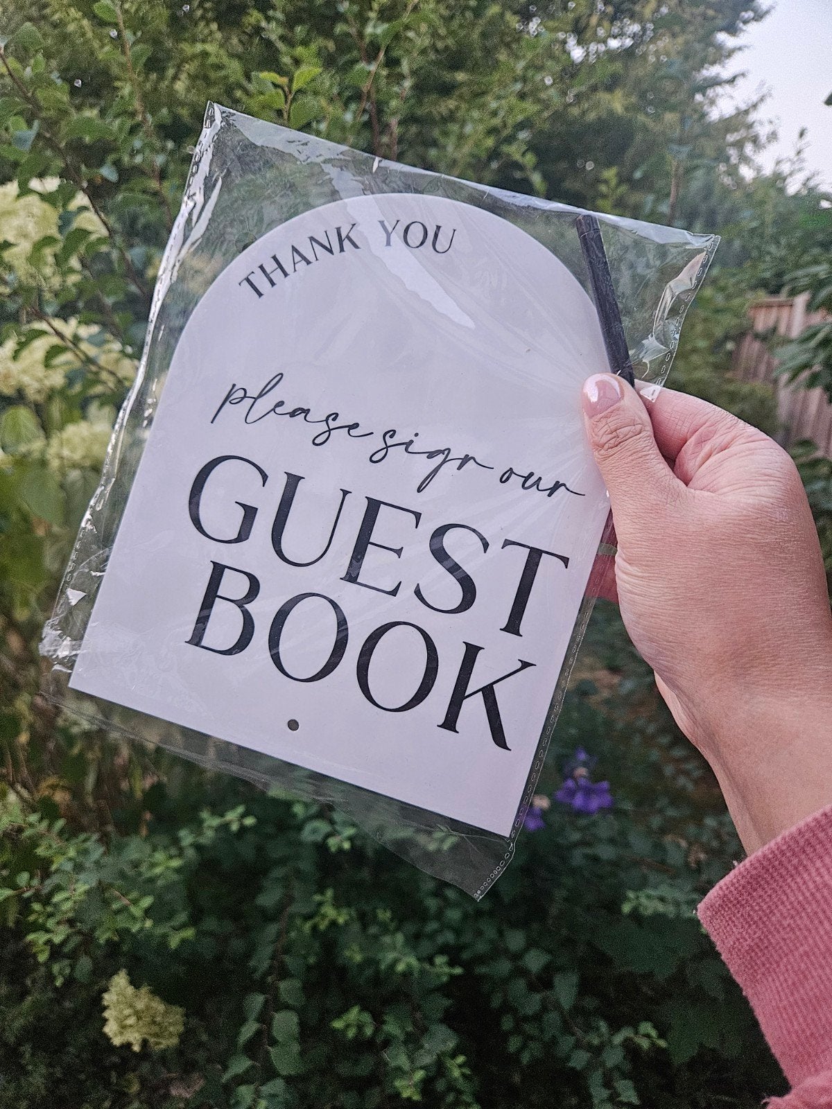 Bordje voor gastenboek bruiloft - ongebruikt, Ophalen of Verzenden, Nieuw, Feestartikel, Geboorte of Huwelijk