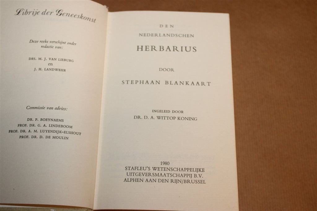 Den Nederlandschen Herbarius — Geneeskruiden, Herdruk 1698, Ophalen of Verzenden, Gelezen