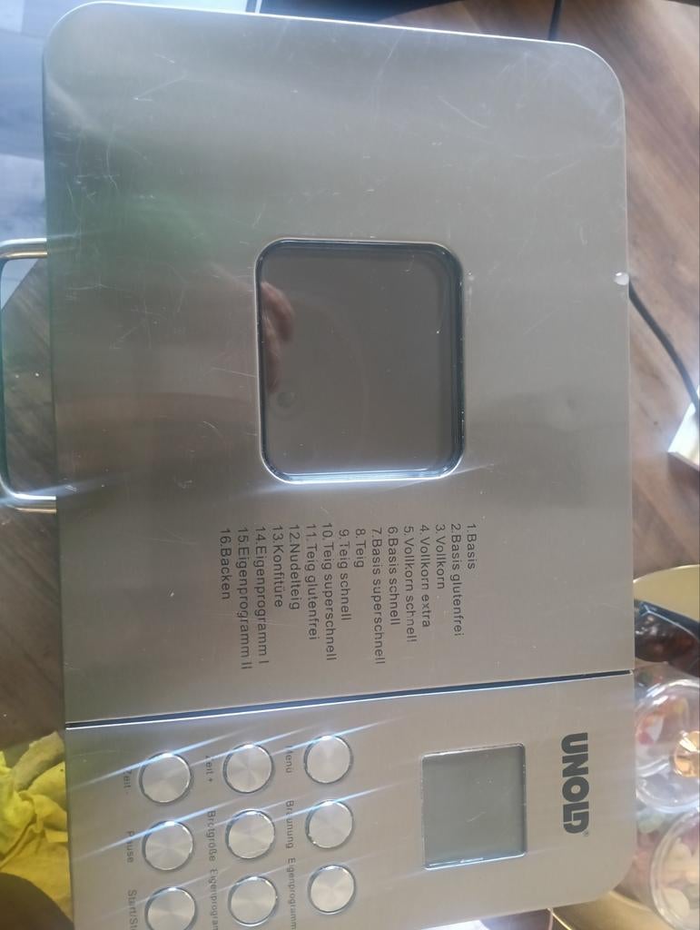 UNOLD Broodbakmachine - Slechts één keer gebruikt!, Witgoed en Apparatuur, Broodbakmachines, Met timer, Kijkvenster, 800 tot 1200 gram deeg