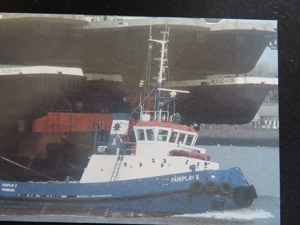 ansichtkaart sleepboot "Fairplay X" Fairplay Towage, Ophalen of Verzenden, Motorboot, Kaart, Foto of Prent