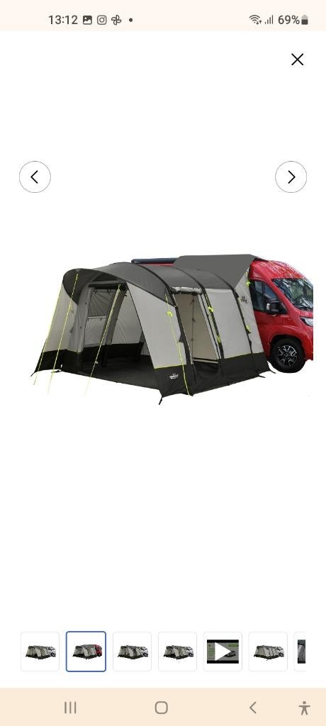 Obelink Mallorca Easy Air opblaasbare bustent, Caravans en Kamperen, Ophalen, Zo goed als nieuw, Tot en met 4