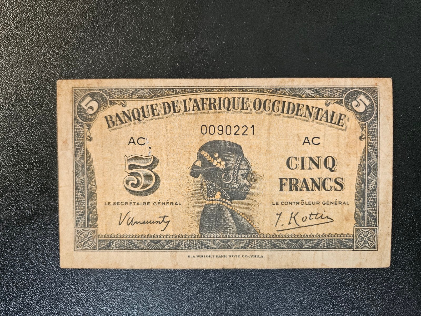 Frans West Afrika pick 28a 1942, Postzegels en Munten, Bankbiljetten | Afrika, Ophalen of Verzenden, Overige landen, Los biljet