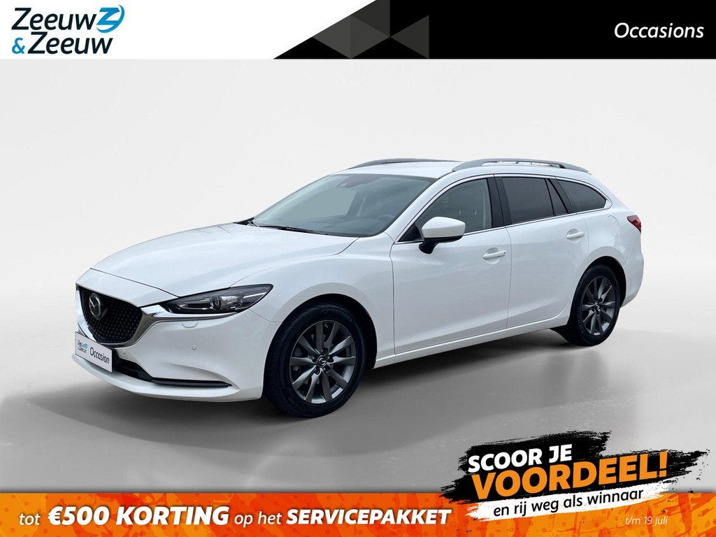 Mazda 6 Sportbreak 2.0 SkyActiv-G 145 TS | Automaat! | Navi, Auto's, Mazda, Stof, Gebruikt, 4 cilinders, 6 sportbreak