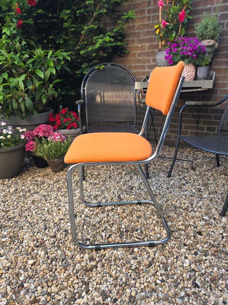 6 Buisframe Eetkamerstoelen in Diverse Kleuren, Ophalen, Gebruikt, Overige kleuren, Modern, Kleurrijk