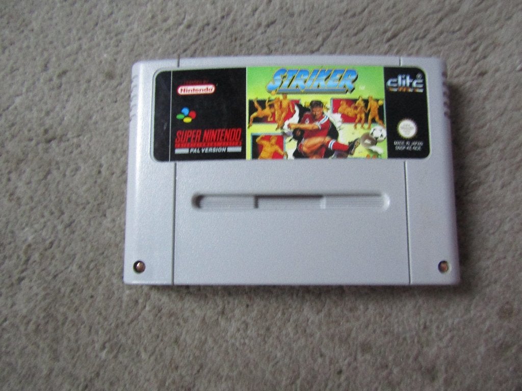 SNES spel: Striker, Spelcomputers en Games, Gebruikt, 1 speler, Ophalen of Verzenden, Vanaf 3 jaar