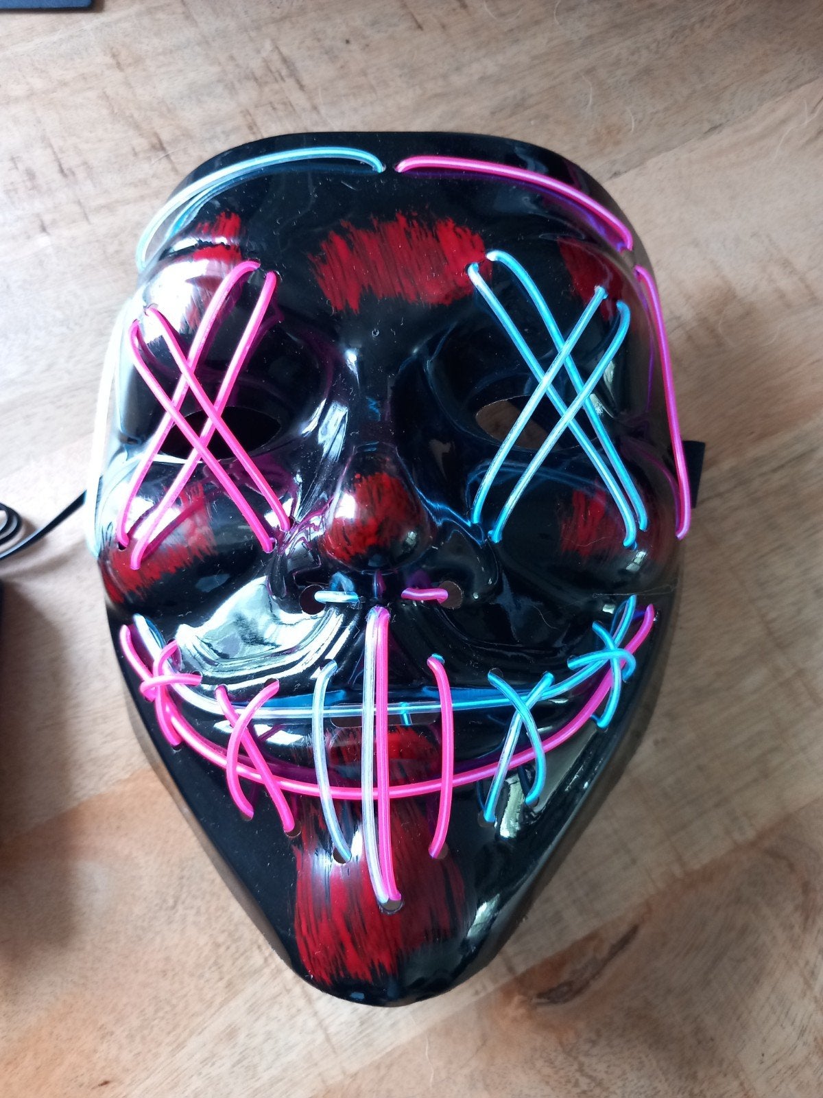 Purge Masker met LED Verlichting - Halloween/Carnaval, Ophalen of Verzenden, Nieuw, Feestartikel, Halloween of Griezel