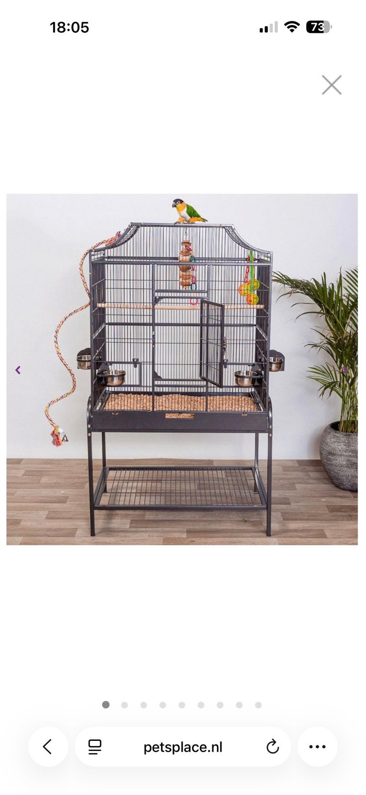 Keddoc Vogelkooi Florida - 82x54x155 cm Donkergrijs, Dieren en Toebehoren, Vogels | Hokken en Kooien, Ophalen, Zo goed als nieuw