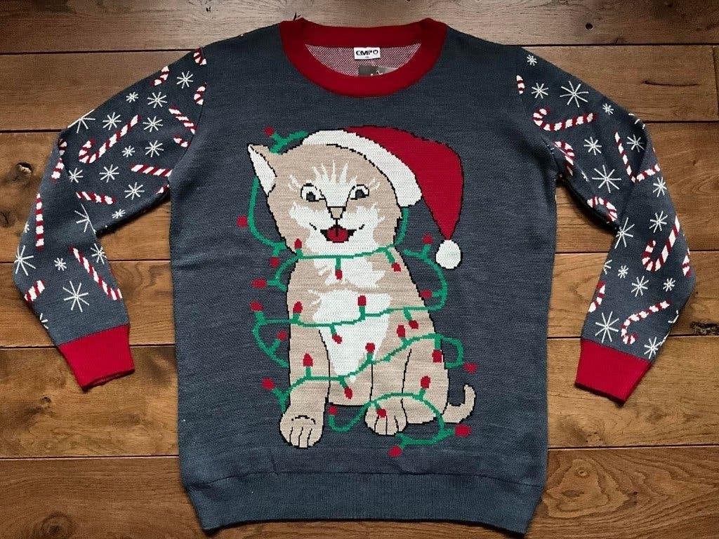 Ugly christmas sweater Cat wrapped in lights  maat XXXXL, Ugly christmas sweater Cat wrapped in lights  maat XXXXL, Nieuw, Ophalen of Verzenden