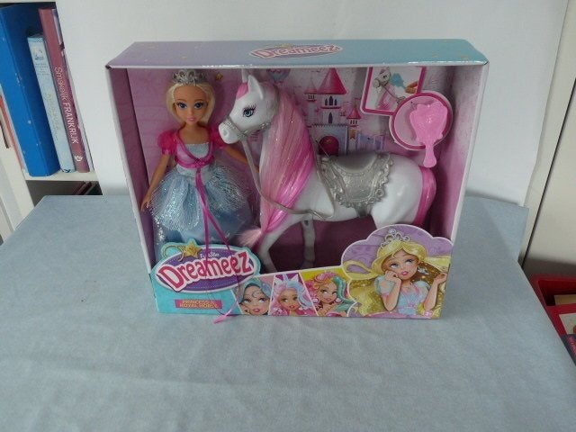 Mooie Prinsessen pop met wit paard met roze manen Nieuw, Ophalen of Verzenden, Nieuw, Overige typen