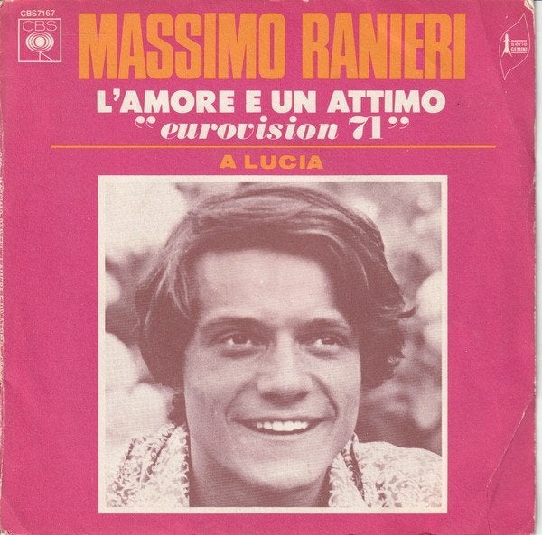 Eurovisie Single (1971) Massimo Ranieri - L'Amore e un Attim, Gebruikt, 7 inch, Single, Ophalen of Verzenden