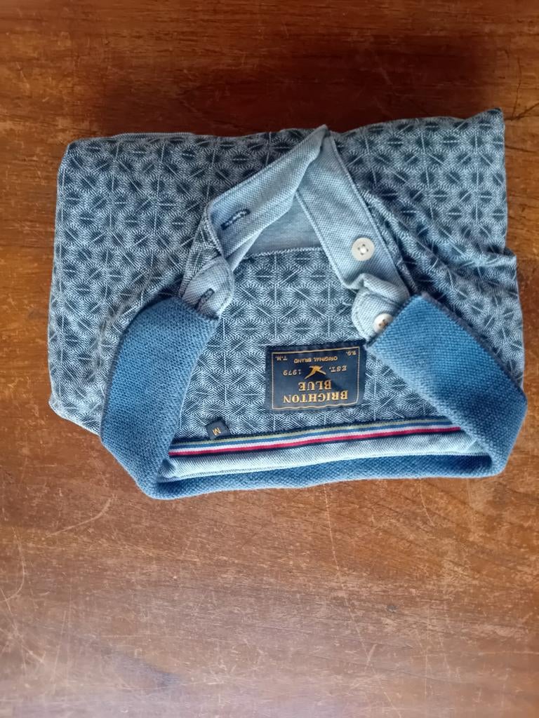 Brighton Blue Polo T-shirt - Zo goed als nieuw, Kleding | Heren, Blauw, Overige maten, Ophalen of Verzenden, Zo goed als nieuw