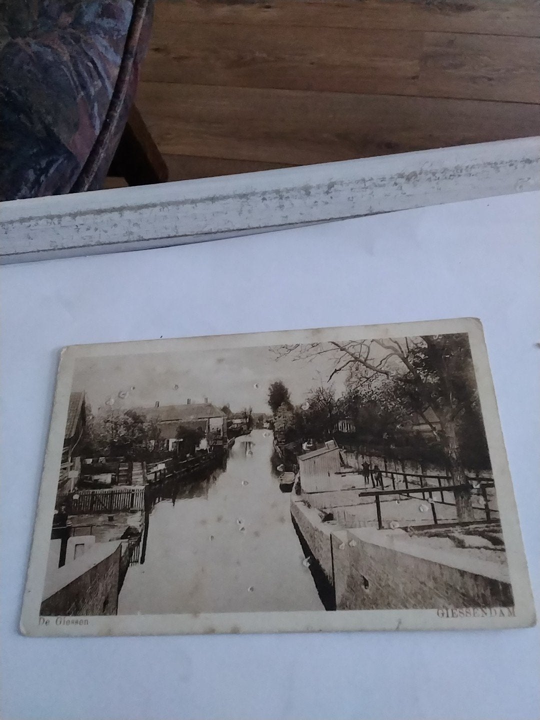 Oude briefkaart Giessendam, De Giessen, gestempeld 1925, Verzamelen, Ophalen of Verzenden