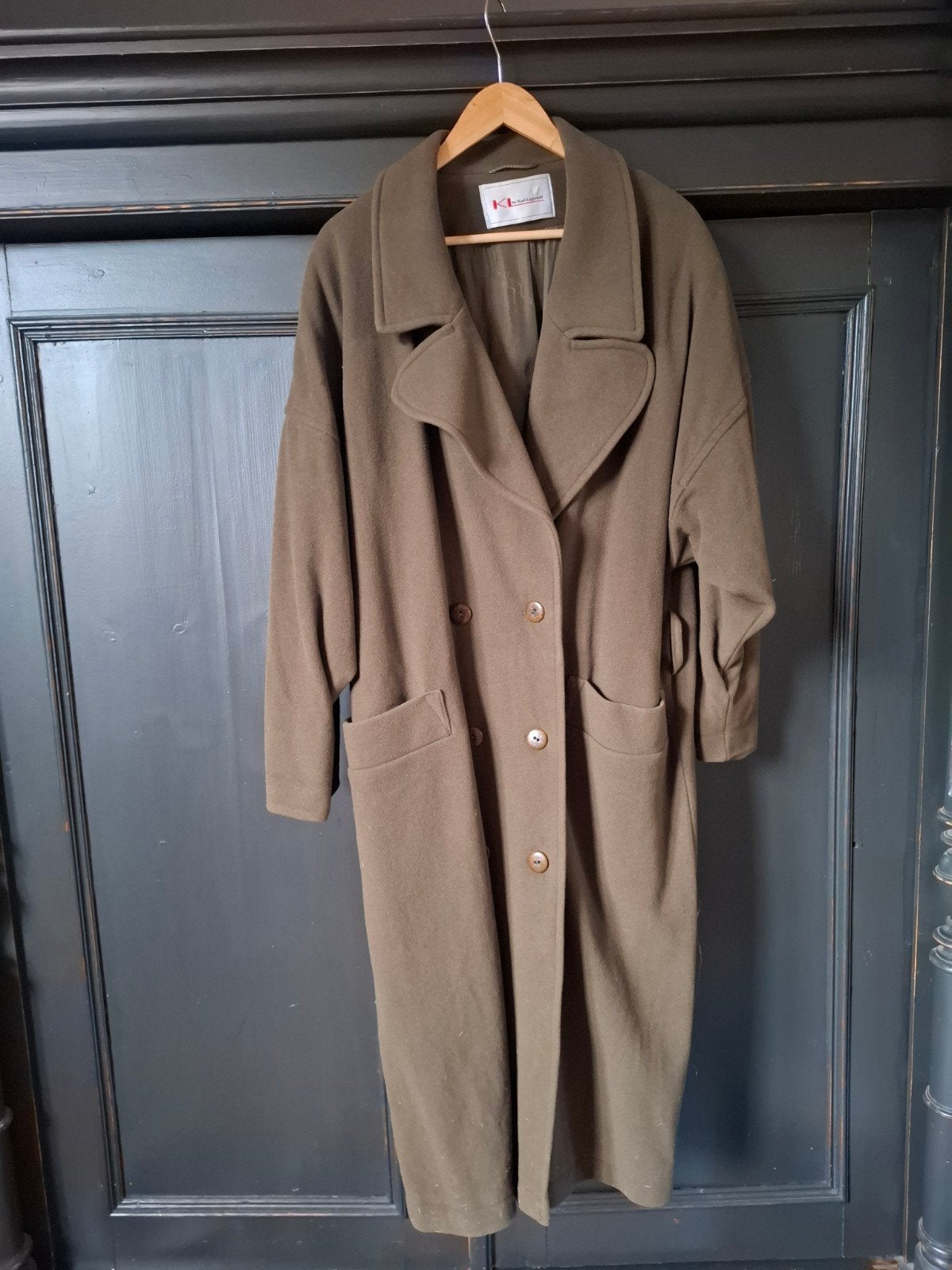 Karl Lagerfeld mantel wol, Kleding | Dames, Jassen | Winter, Gedragen, Maat 46/48 (XL) of groter, Groen, Ophalen