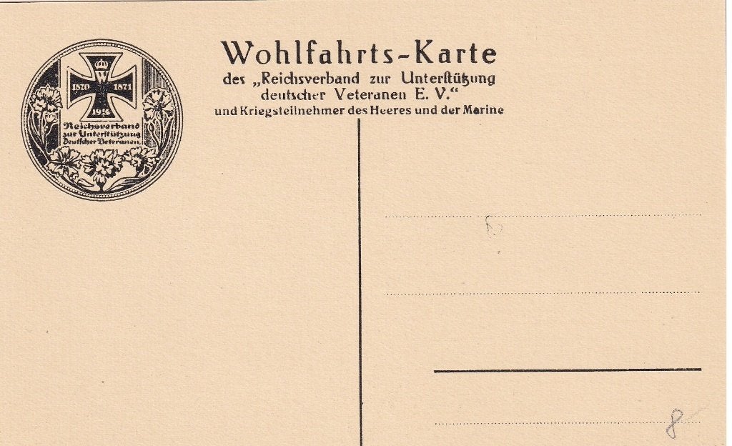Duitse Wohlfahrts-Karte WO1 veteranen Oostende Kursaal, Verzamelen, Militaria | Algemeen, Ophalen of Verzenden, Landmacht, Duitsland