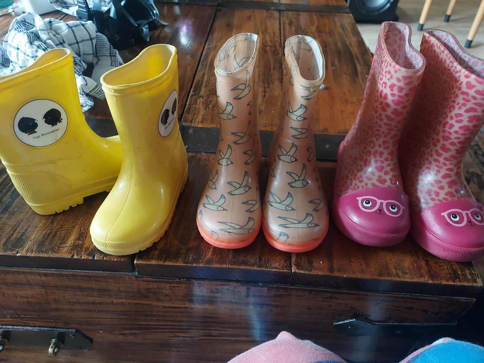 Regenlaarzen kind maat 20, 21 en 23, Kinderen en Baby's, Ophalen, Gebruikt, Jongen of Meisje, Laarzen