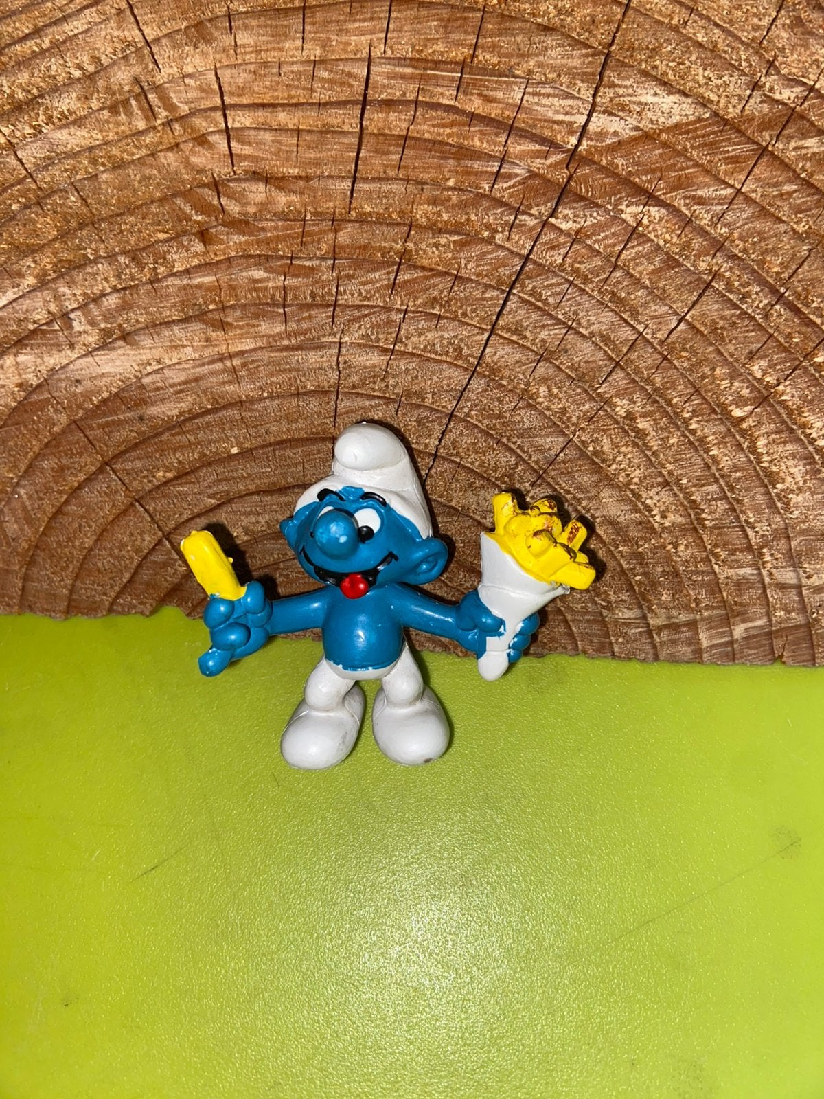 Smurfen smurf met friet, Verzamelen, Ophalen of Verzenden, Gebruikt