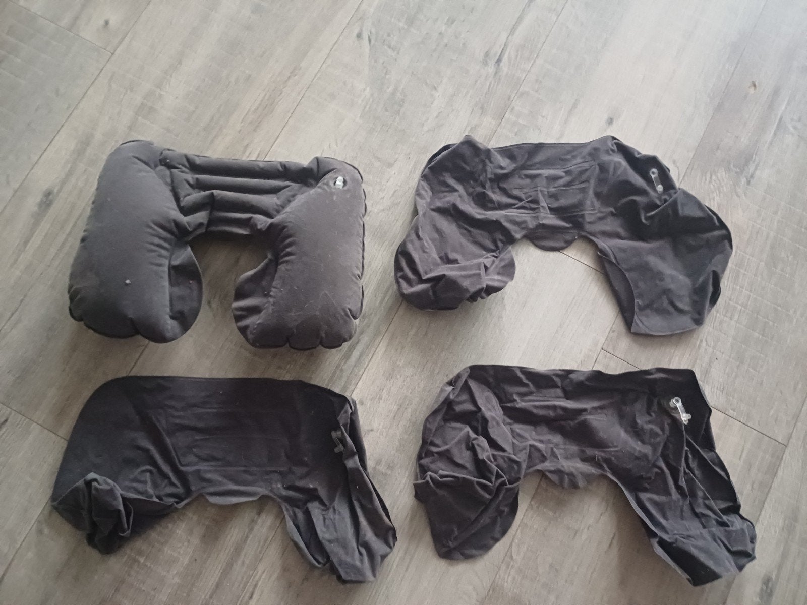 Donkergrijze opblaasbare nekkussens/neksteunen, Ophalen of Verzenden