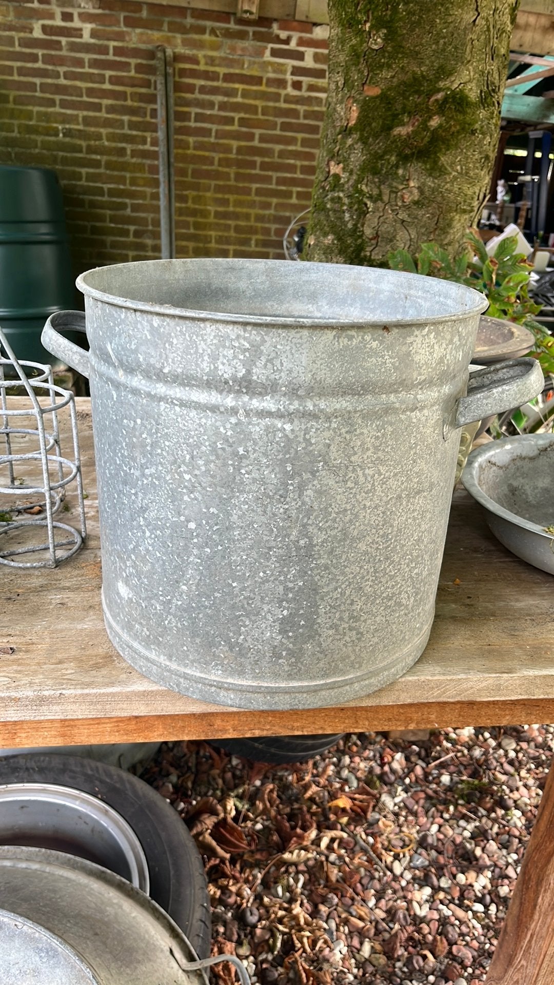 zinken inmaakketel, Overige materialen, Gebruikt, Minder dan 30 cm, Rond