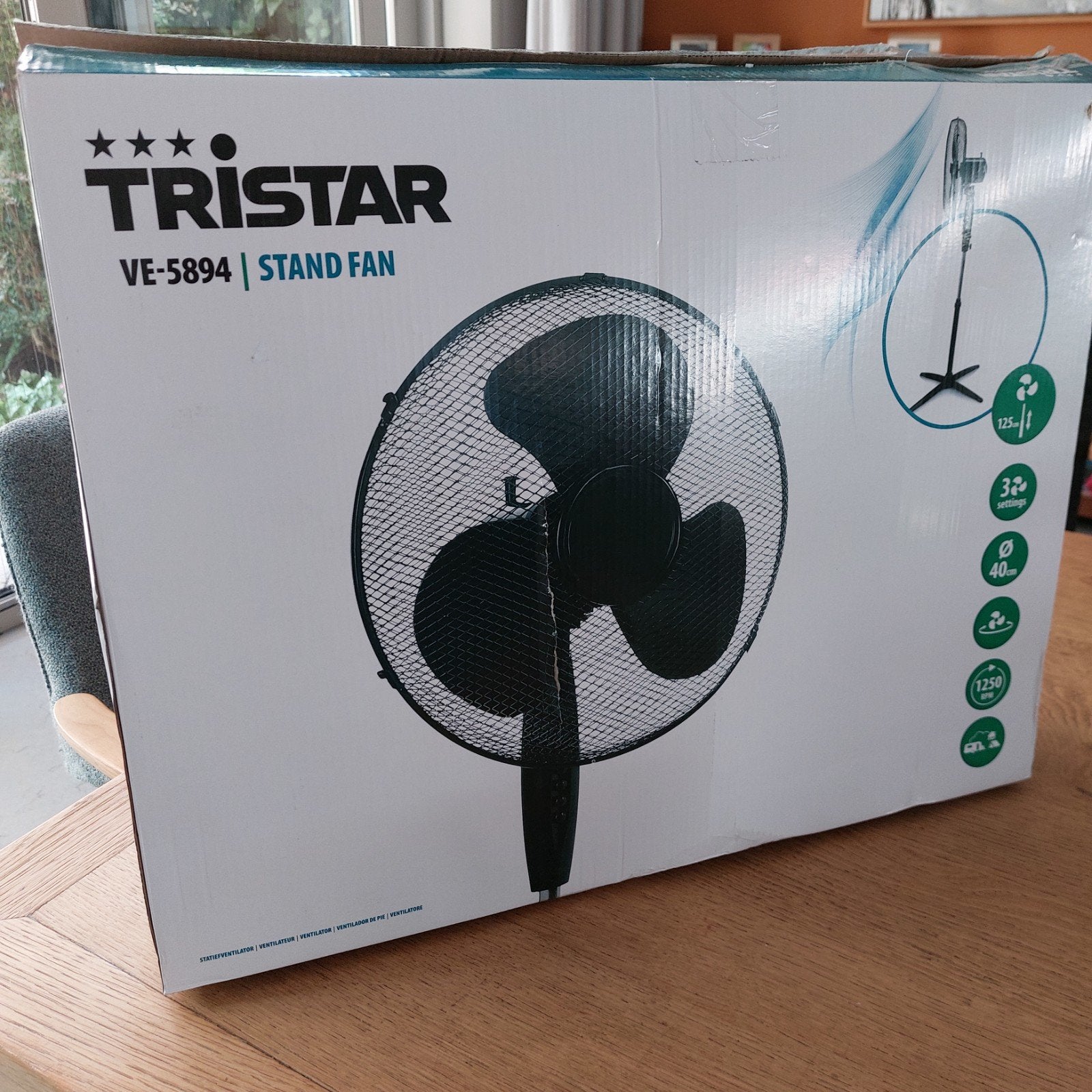 Tristar VE-5894 Statief Ventilator - Nieuw in Doos, Ophalen of Verzenden, Nieuw, Statiefventilator