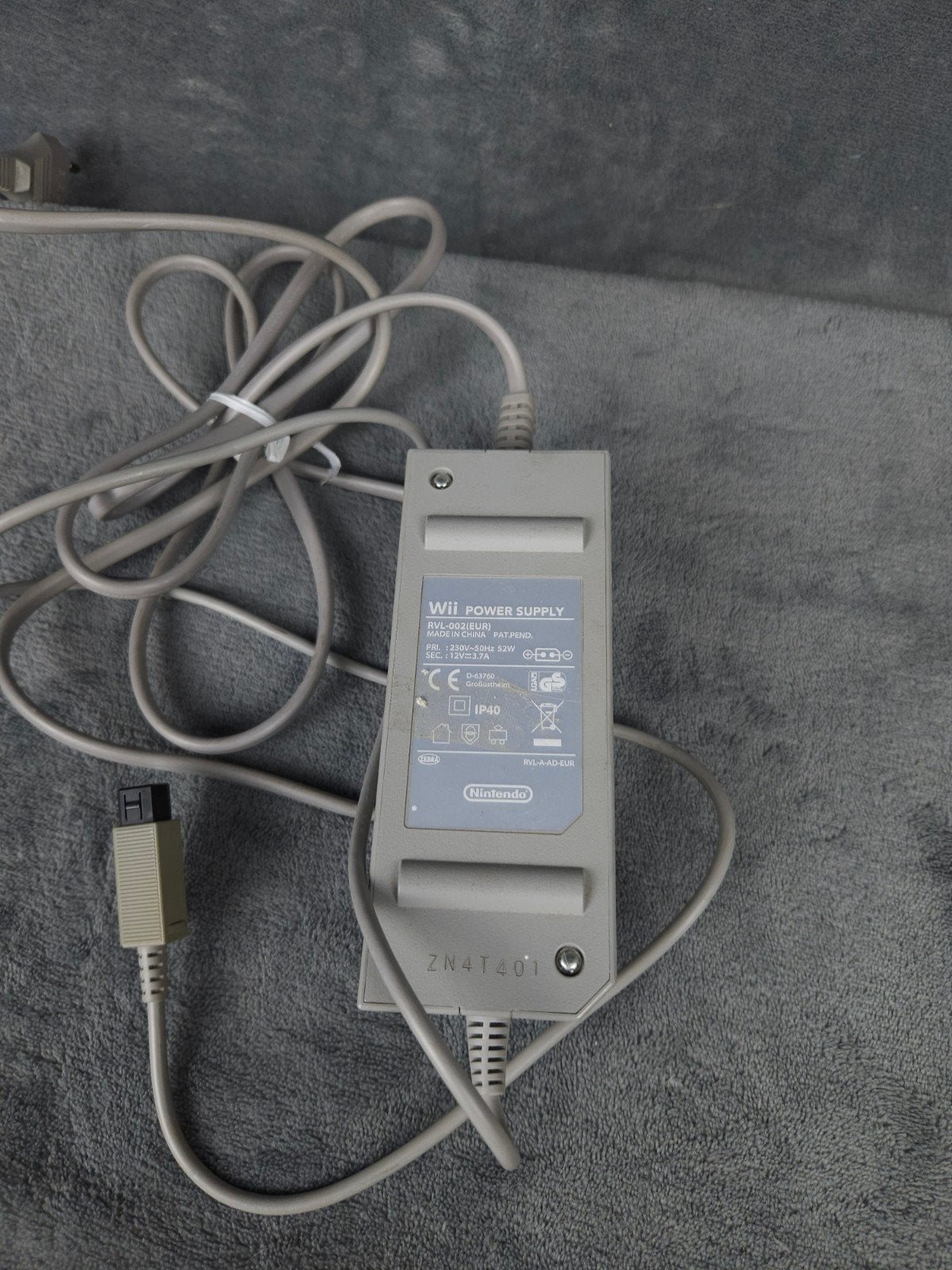 Nintendo Adapter Wii Power Supply RVL002EUR Grijs Kabel, Verzenden, ., Zo goed als nieuw, .