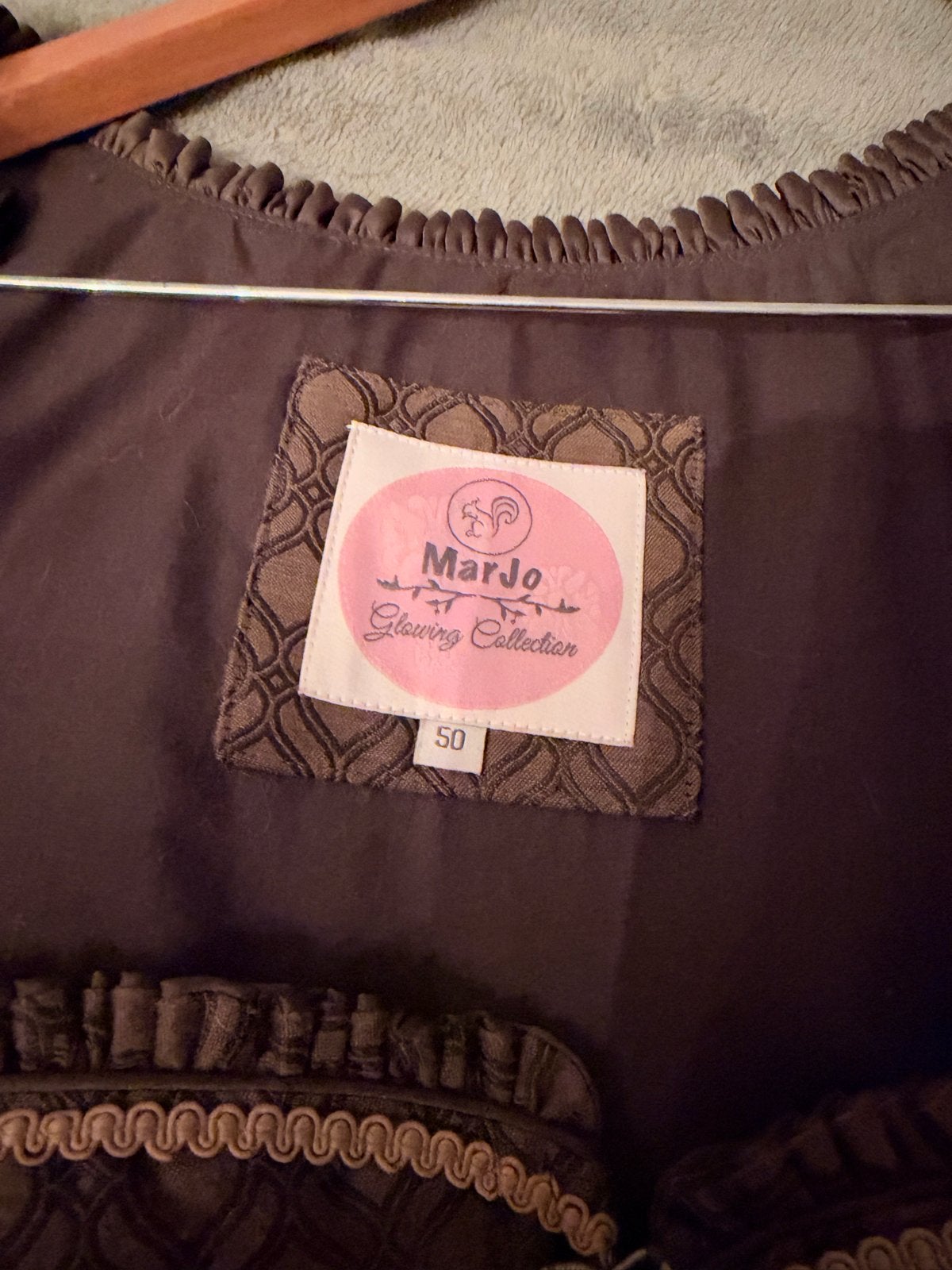 MarJo Dirndl Jurk Maat 50 (XXL) - Zo goed als nieuw, 2x aan, Bruin, Maat 46/48 (XL) of groter, Ophalen of Verzenden, Zo goed als nieuw