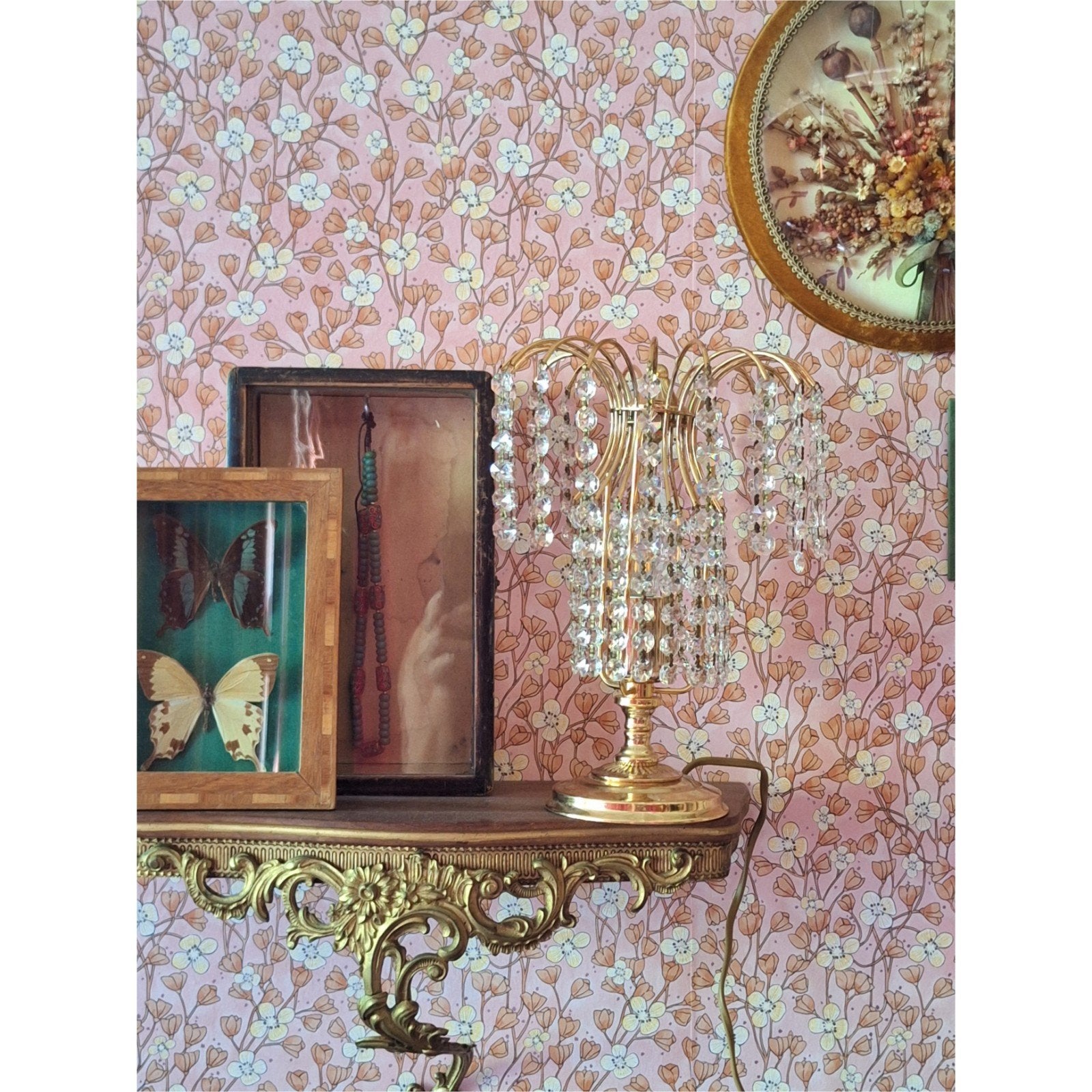 Prachtig staand lampje met swarovski kristal, Ophalen of Verzenden