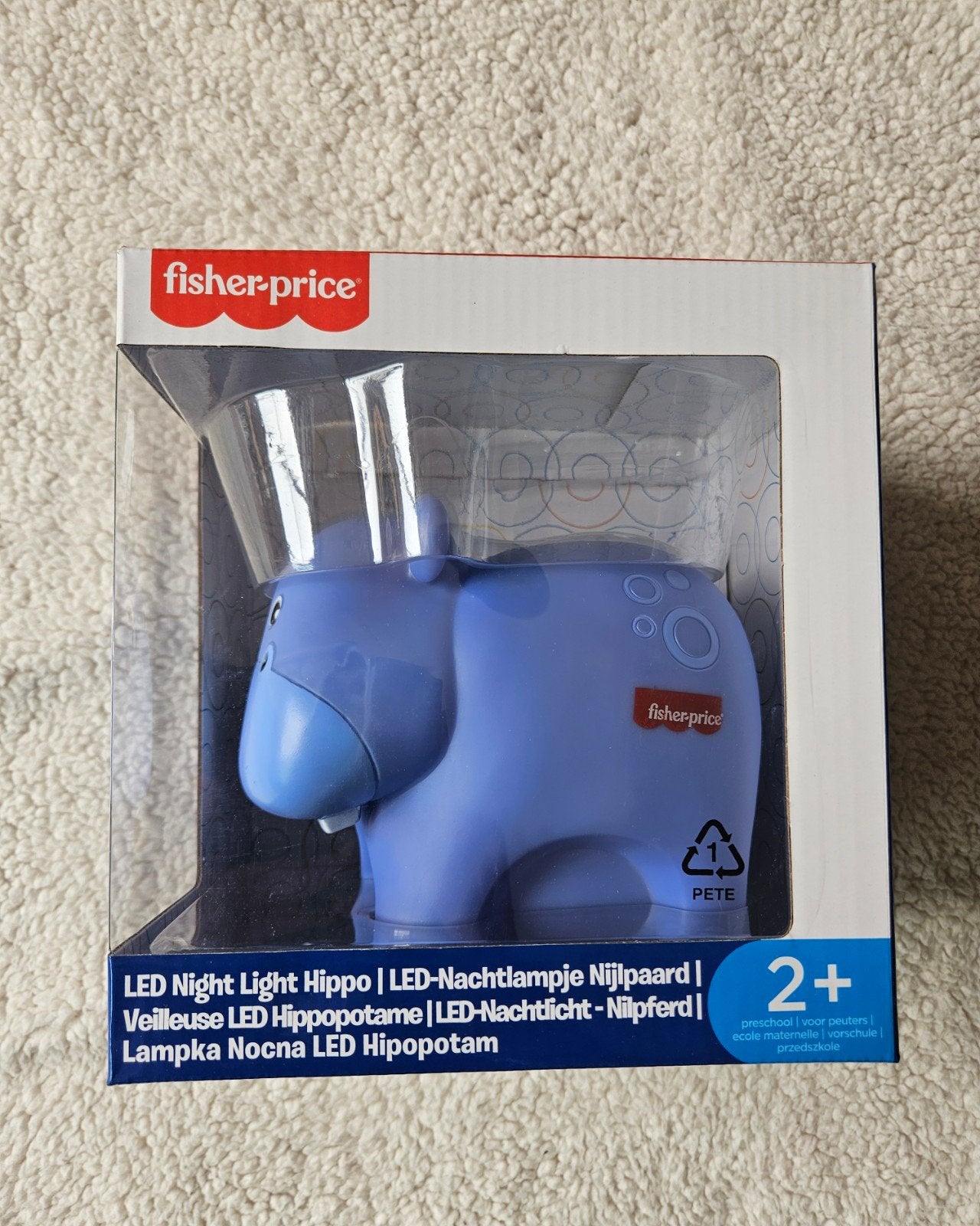 Fisher-Price Nijlpaard LED Nachtlampje, Kinderen en Baby's, Speelgoed | Fisher-Price, Ophalen of Verzenden, Nieuw, Overige typen