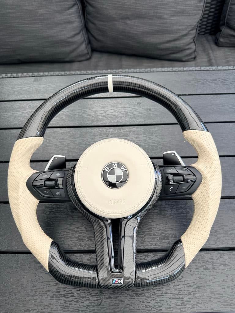 BMW F10 5 Serie Custom Stuur Beige Carbon, Ophalen, Gebruikt, BMW
