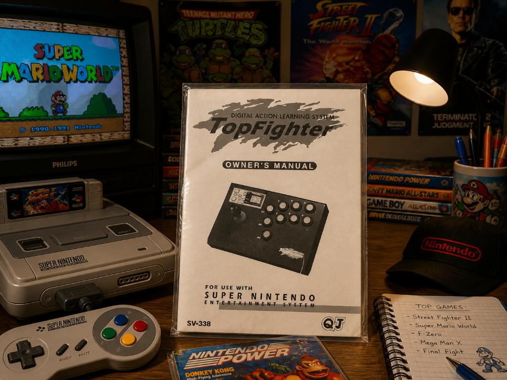 Manual - Top Fighter SNES Arcade Stick -, Spelcomputers en Games, Spelcomputers | Nintendo Super NES, Zonder controller, Ophalen of Verzenden