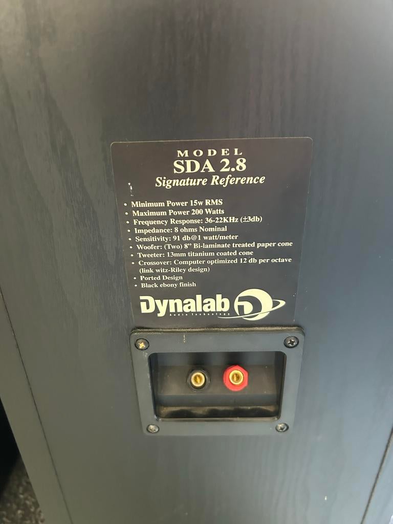 Dynalab SDA 2.8 Signature Reference Vloerstaande Speakers, Overige merken, Ophalen of Verzenden, Zo goed als nieuw, 120 watt of meer