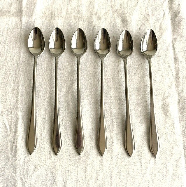 Sola Puntfilet (model 430)  -  6 Lattelepels Sorbetlepels, Sola, Ophalen of Verzenden, Zo goed als nieuw, Rvs of Chroom