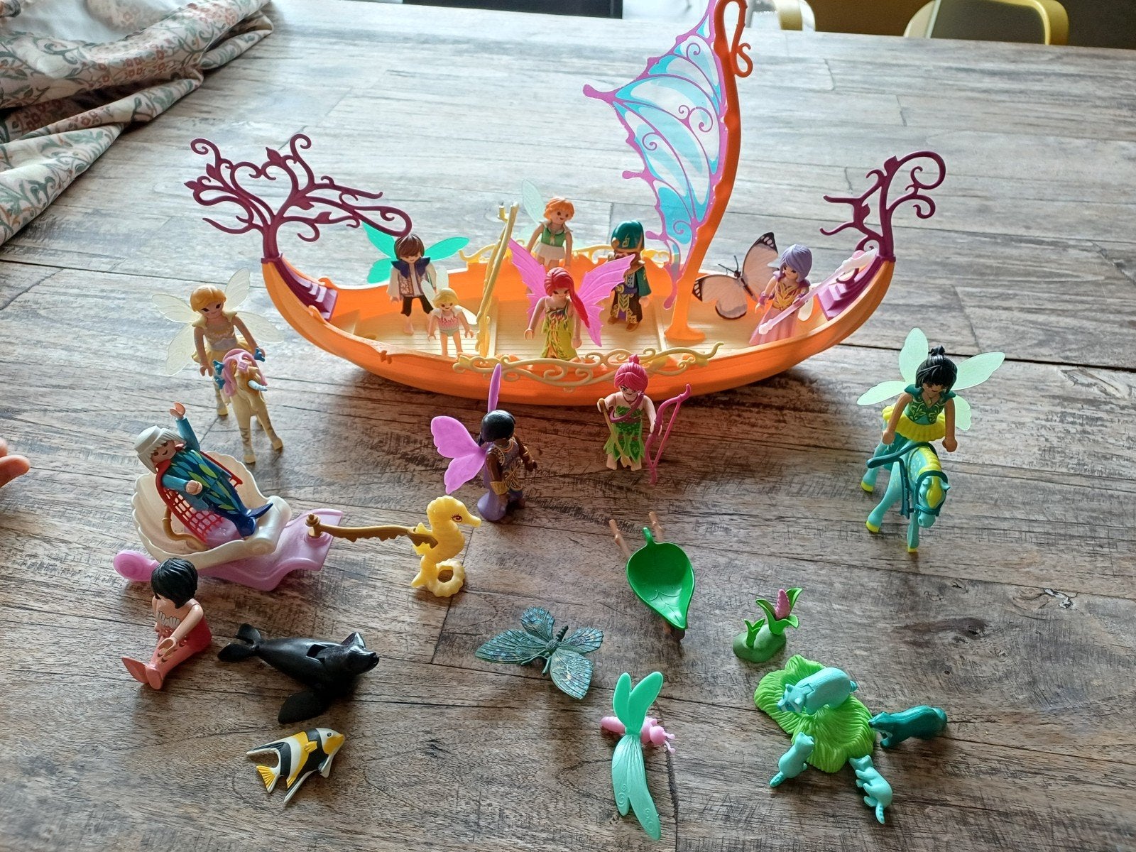 Playmobil Elfen diversen met elfen boot, Ophalen of Verzenden, Zo goed als nieuw, Losse onderdelen